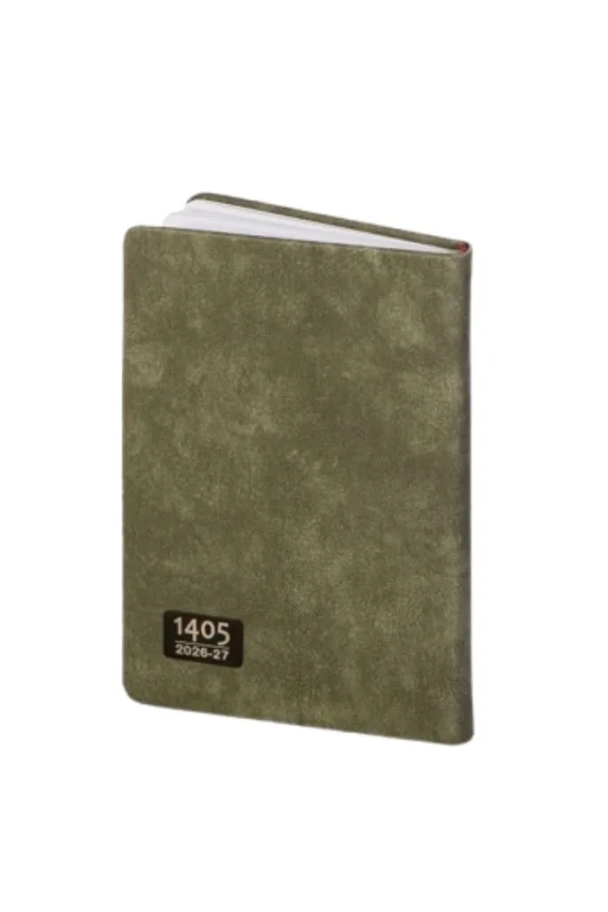 سررسید چرم طرح زبرا سبز