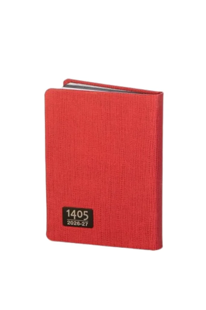 سررسید چرم طرح زبرا قرمز