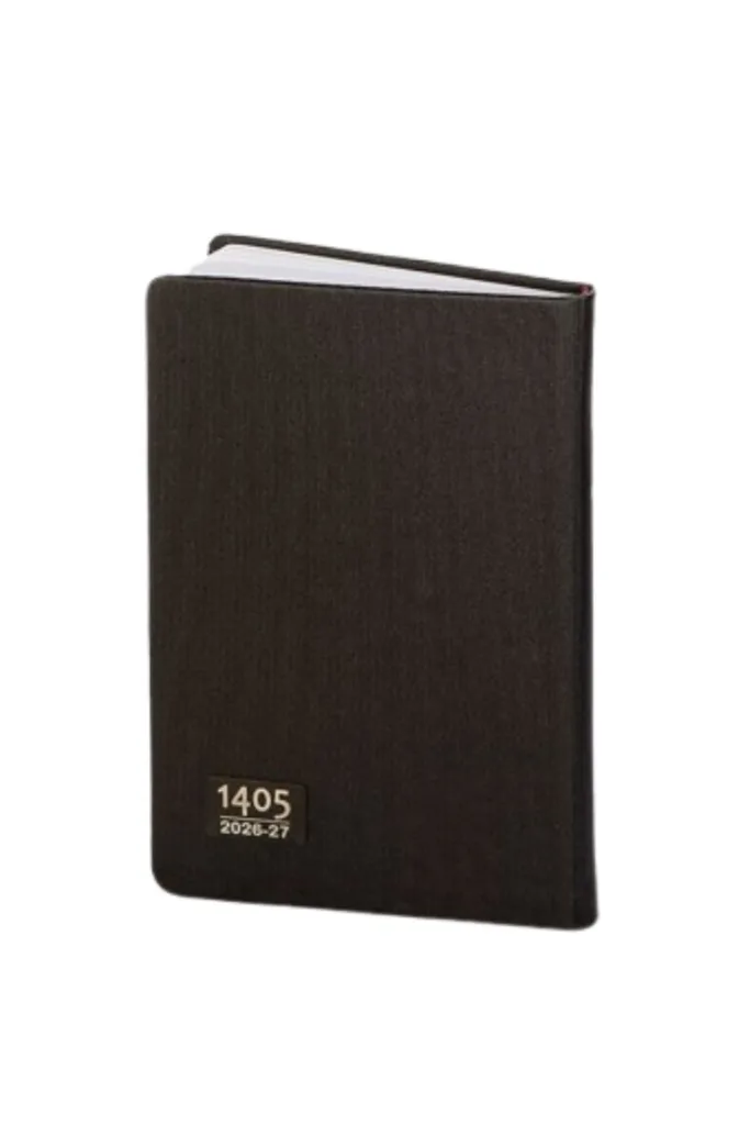 سررسید چرم طرح زبرا مشکی